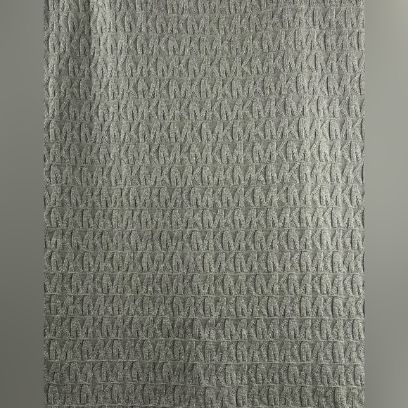 Michael Kors Size:L Women SWEATER SKIRT Metallic Silver Logo Knit Elastic Waist - Picture 8 of 10